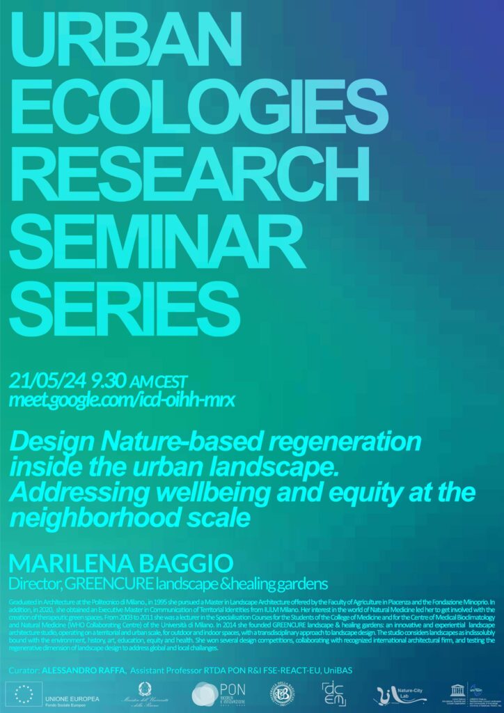 Design Nature-based regeneration inside the urban landscape